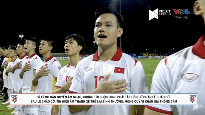Quốc ca Việt Nam trận đấu với Lào là bản chuẩn, trách nhiệm chủ kênh Next Sports sao?