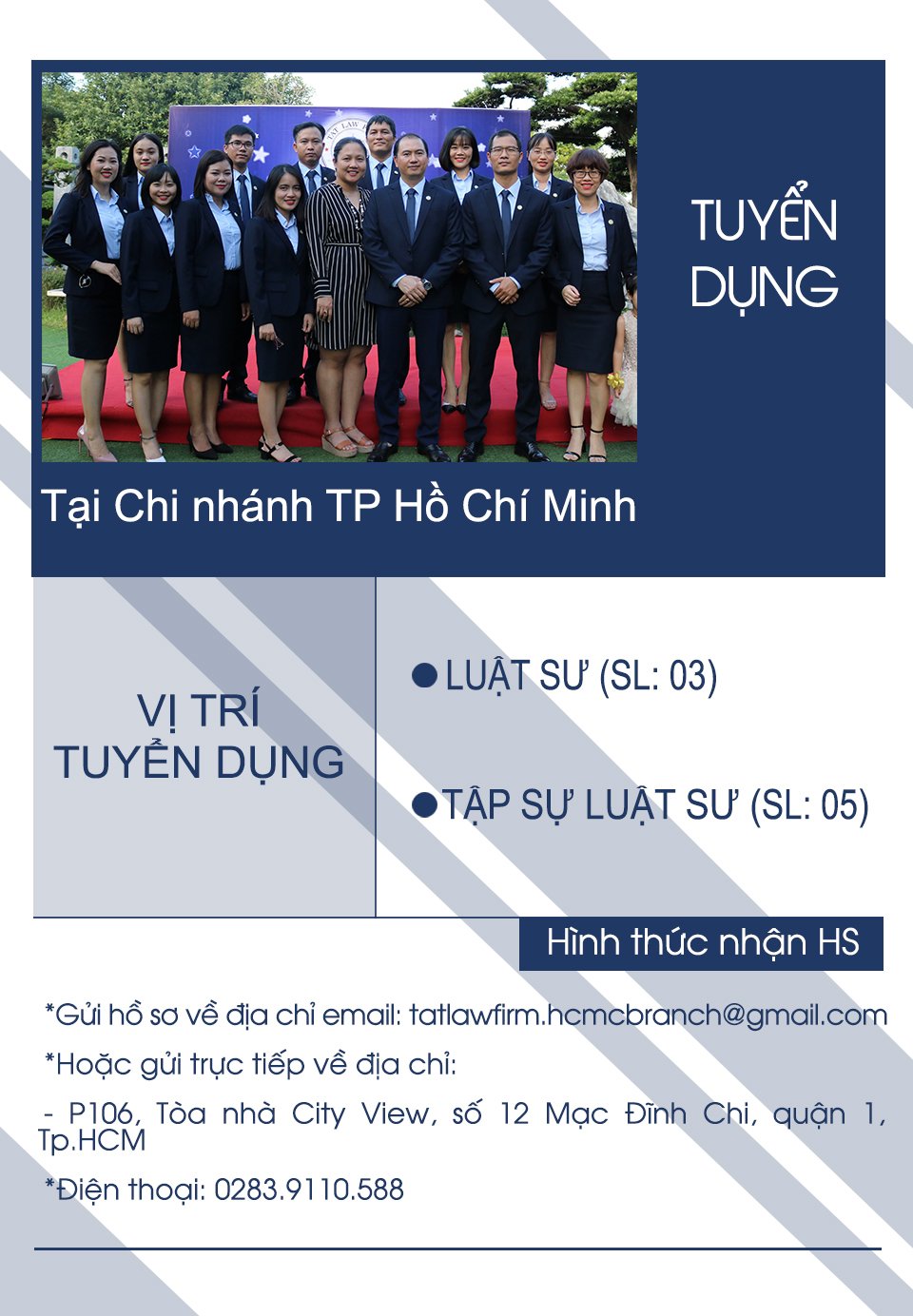 TAT Law Firm tuyển dụng tại Chi nhánh TP.HCM