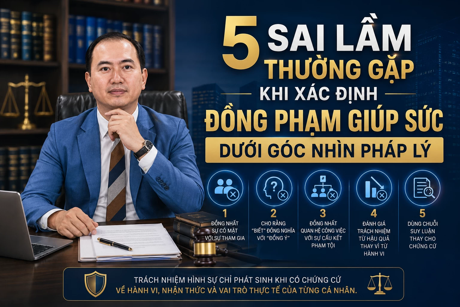 5 SAI LẦM THƯỜNG GẶP KHI XÁC ĐỊNH ĐỒNG PHẠM GIÚP SỨC DƯỚI GÓC NHÌN PHÁP LÝ