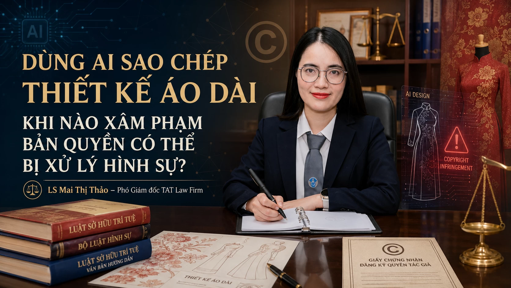 DÙNG AI SAO CHÉP THIẾT KẾ ÁO DÀI: KHI NÀO XÂM PHẠM BẢN QUYỀN CÓ THỂ BỊ XỬ LÝ HÌNH SỰ?